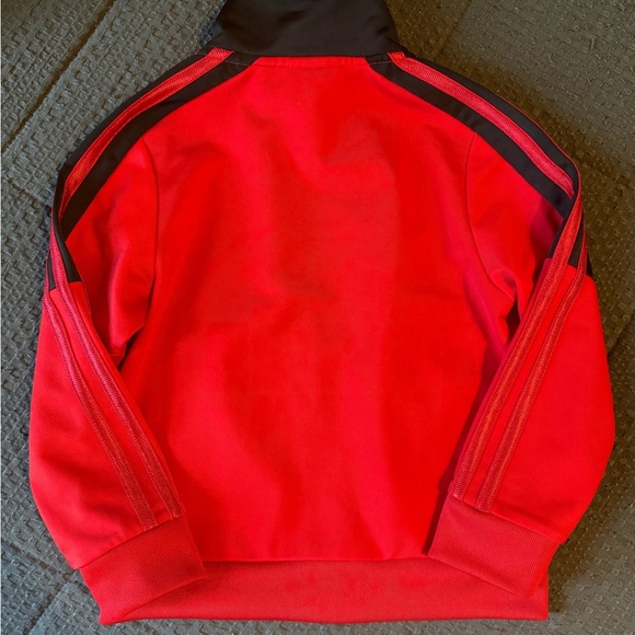 kids Adidas Red and Black Track Jacket - Picture 3 of 6
